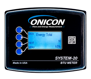 onicon-system-20-btu-meter-display-laboratory-and-biosafety-systems. ONICON System-20 BTU meter with digital energy display
